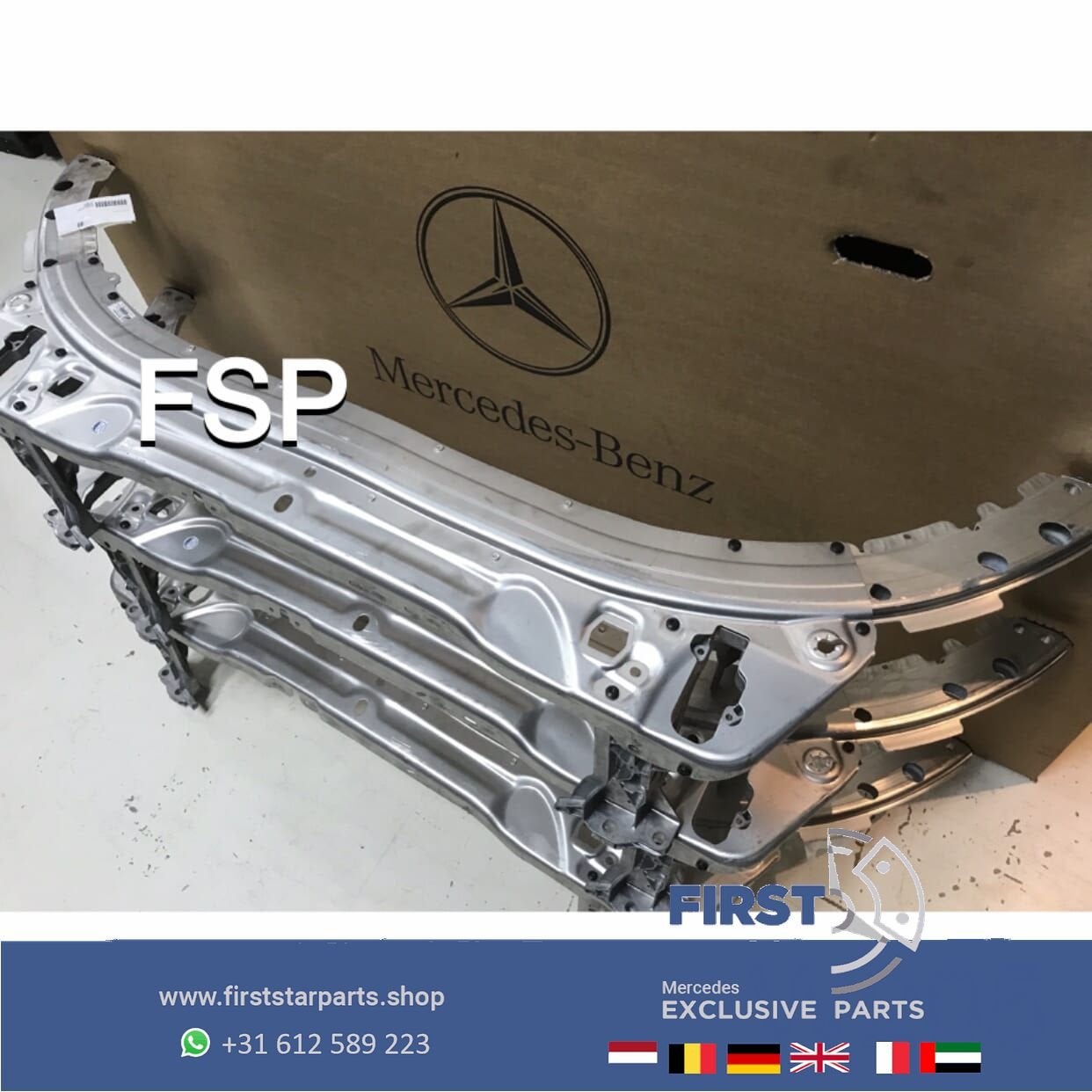 W205 C Klasse A2056204201 aluminium voorfront Mercedes C205, Gebruikt, -, Voor, Ophalen of Verzenden