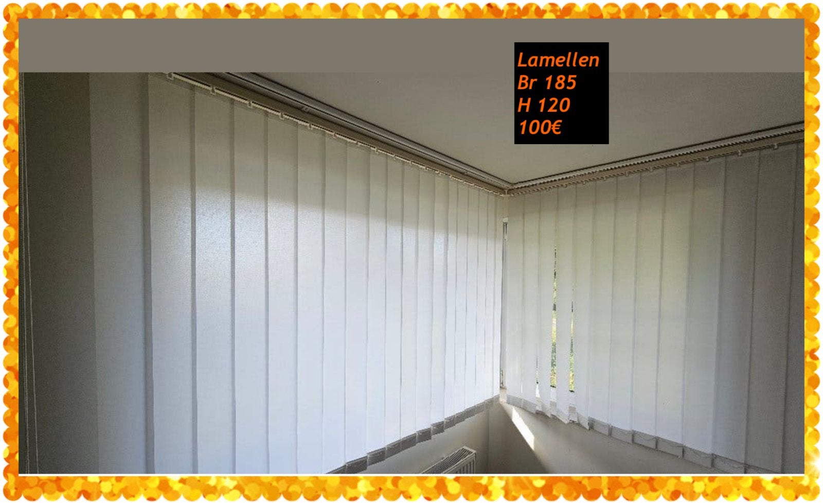Lamellen 2 stuks, Huis en Inrichting, Stoffering | Gordijnen en Lamellen, Overige merken, Wit, Lamellen, Ophalen of Verzenden