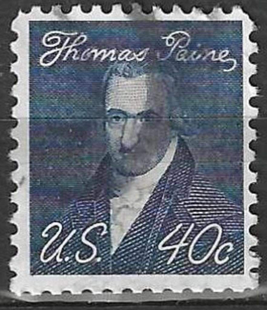 USA 1967/1968 - Yvert 824 - Thomas Paine (ST), Verzenden, Gestempeld