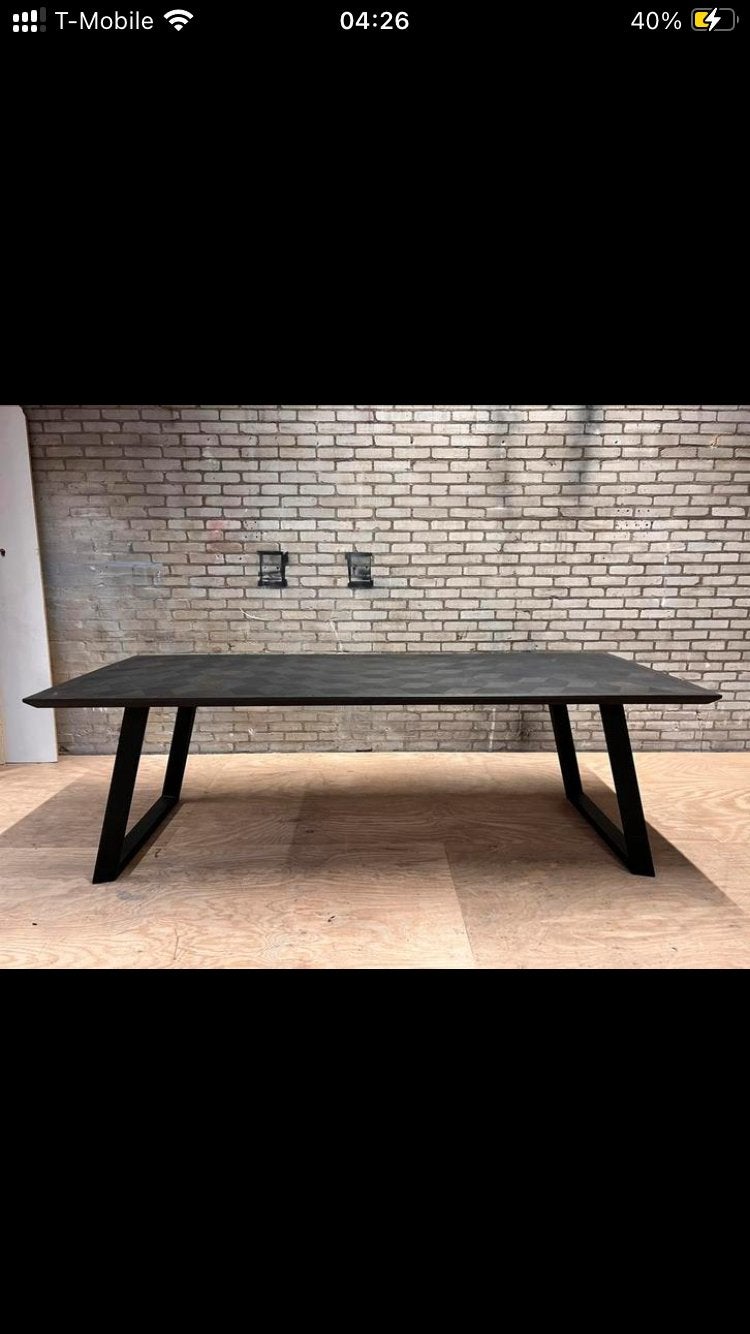 Unieke eikenhouten tafel, Huis en Inrichting, Tafels | Eettafels, Ophalen, Gebruikt, Eikenhout, 200 cm of meer
