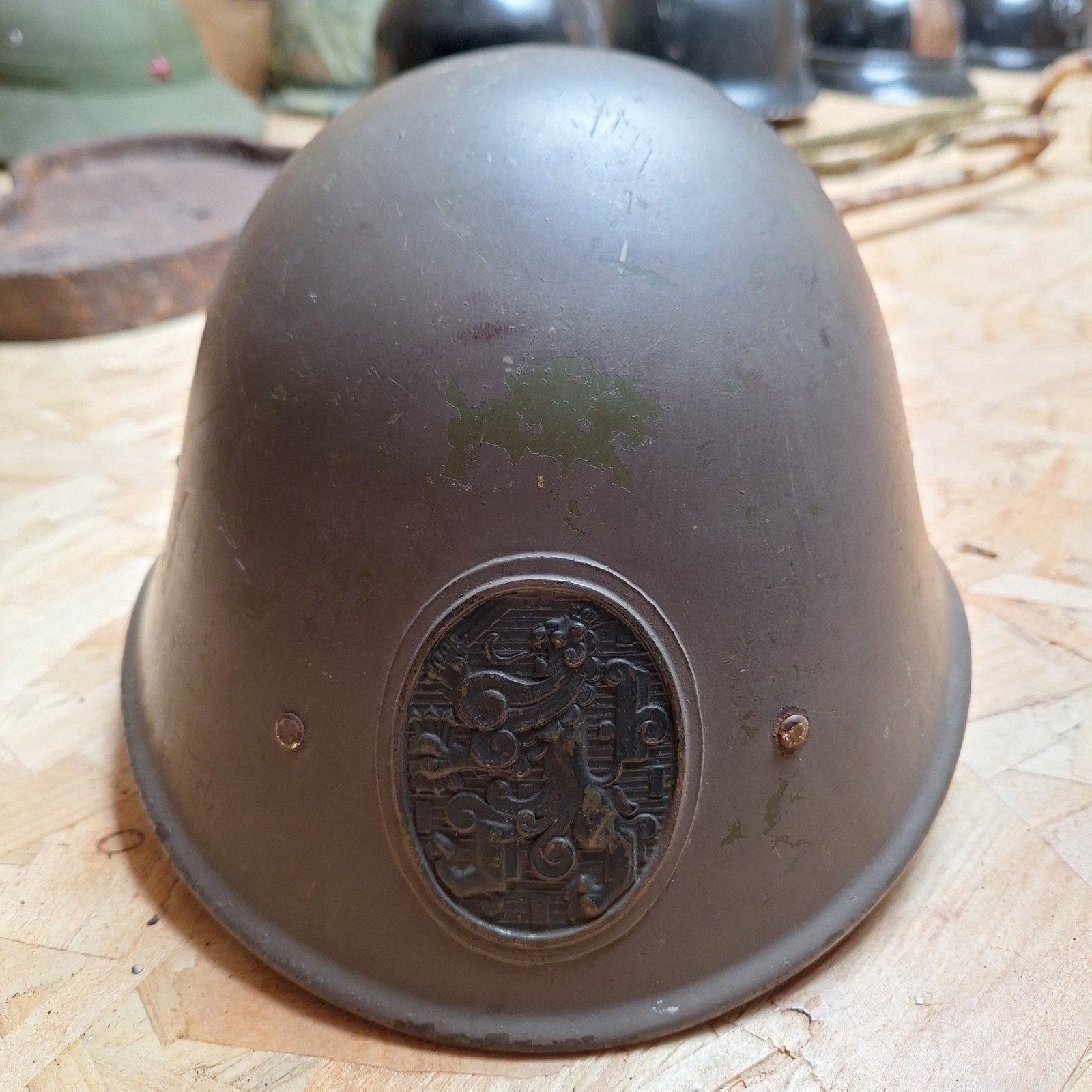 Casque neerlandais WW2, Collections, Objets militaires | Seconde Guerre mondiale, Enlèvement ou Envoi, Armée de terre, Casque ou Béret