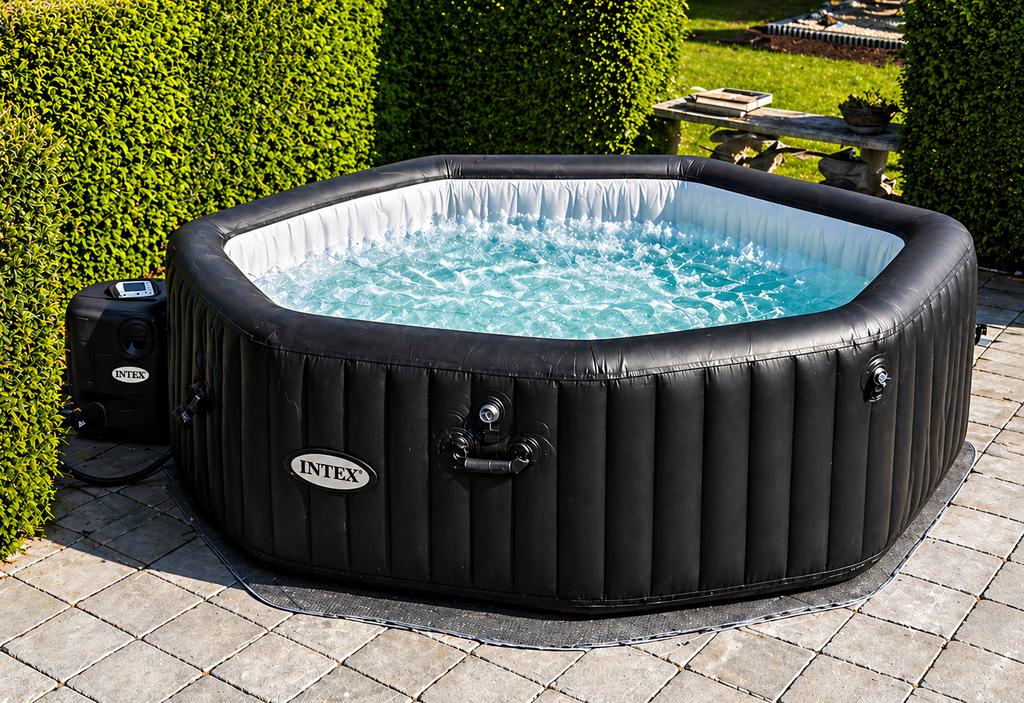 Intex PureSpa Jet & Bubble Deluxe 6 Personen, Tuin en Terras, Bubbelbaden en Hottubs, Ophalen, Zo goed als nieuw, Filter