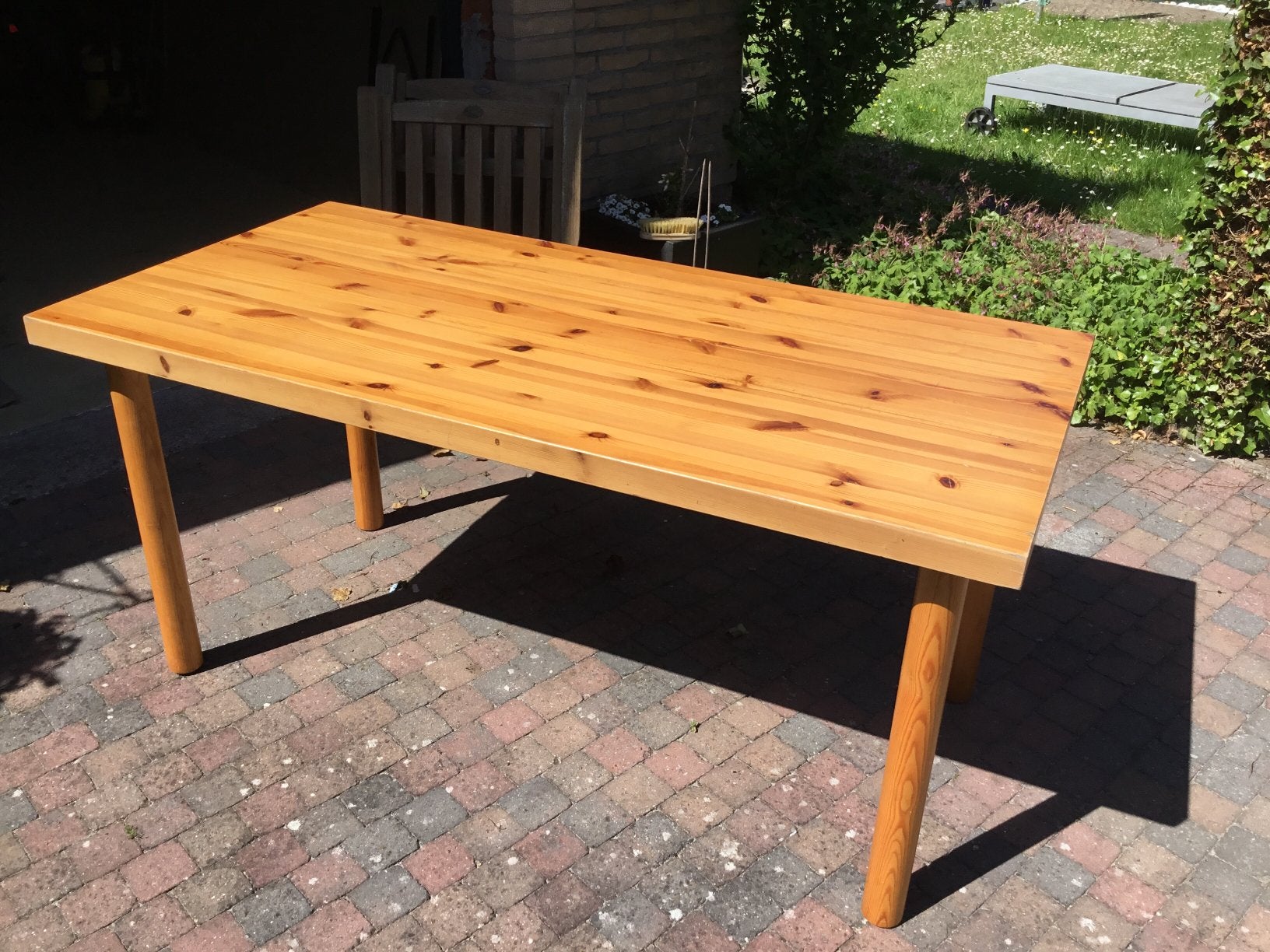 Grenen tafel, 50 tot 100 cm, Zo goed als nieuw, Vijf personen of meer, 150 tot 200 cm