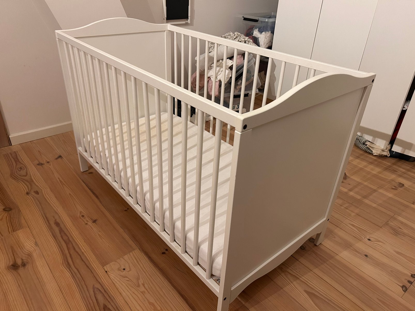 Kinderbedje 60x120 met matras, Kinderen en Baby's, Kinderkamer | Bedden, Ophalen, Gebruikt, Minder dan 140 cm, Minder dan 70 cm