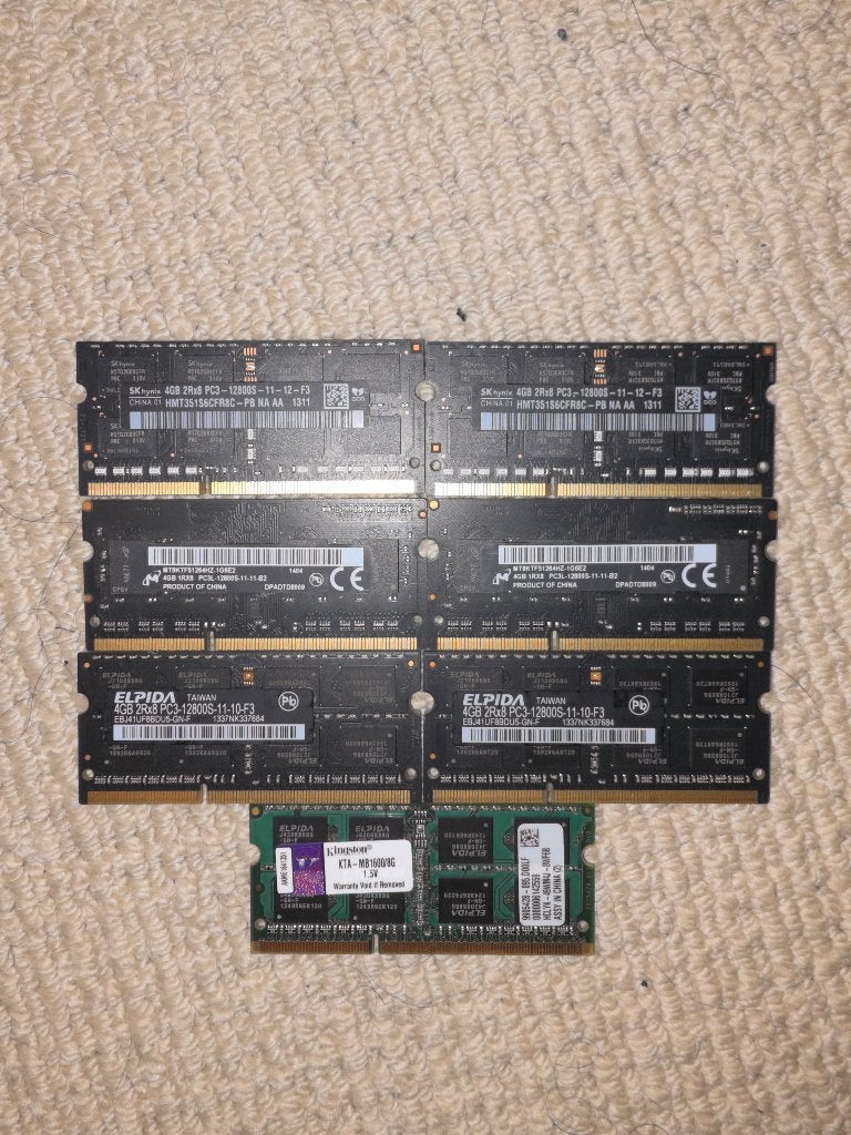 aptop RAM DDR3/DDR3L-1600, Enlèvement ou Envoi, DDR3, Utilisé, Laptop