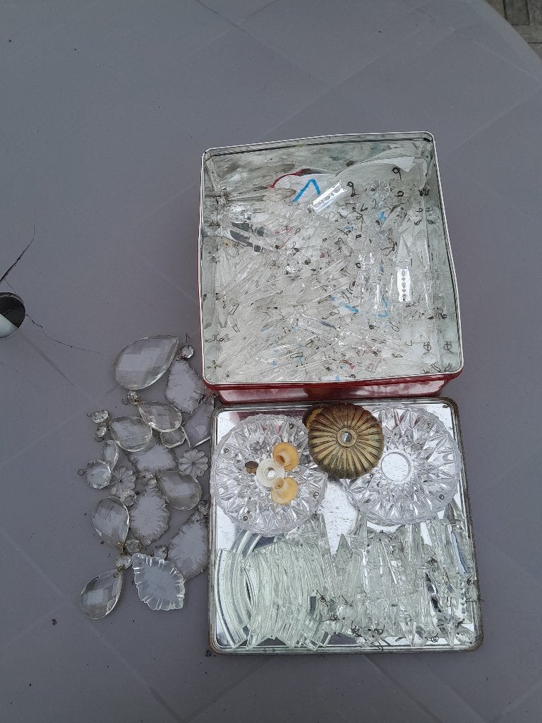 Lot kristallen kwastje voor reparatie van kroonluchters, Antiek en Kunst, Ophalen of Verzenden