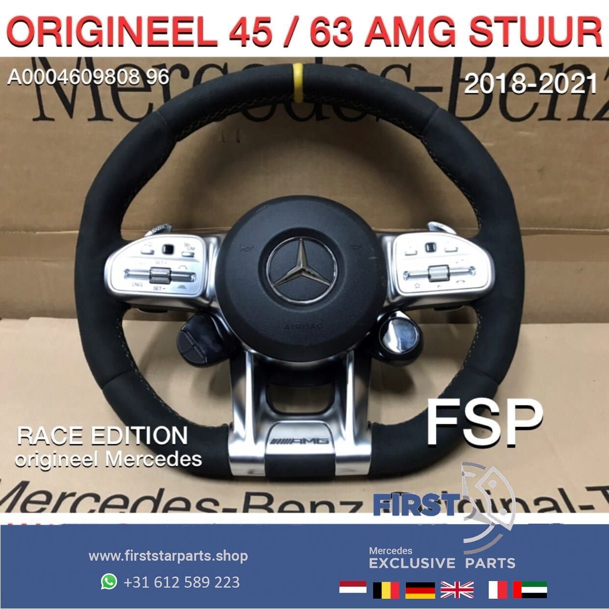 2021 AMG STUUR + AIRBAG A45 CLA45 C63 E63 GLC63 GLE63 GT63 G, Gebruikt, -, Ophalen of Verzenden, -