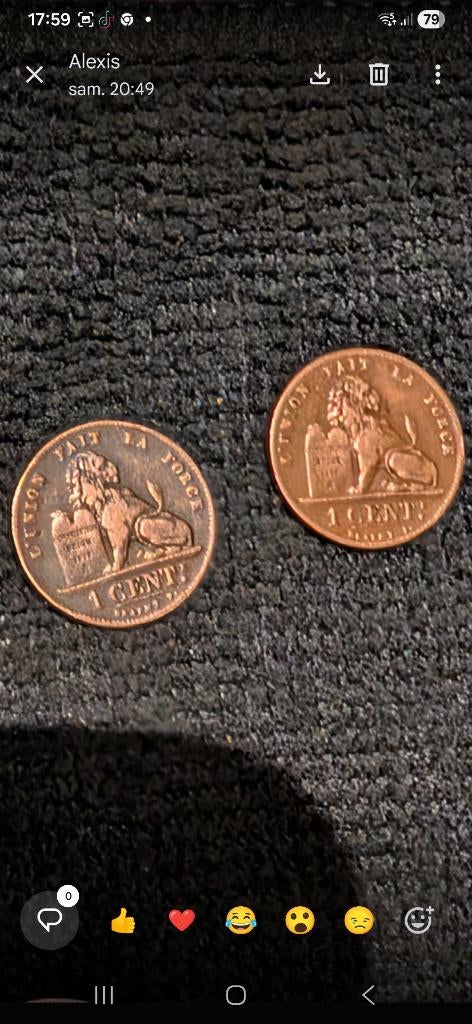 Leopold 2 1 cent 1899 en 1901, Ophalen of Verzenden, Overig, Losse munt