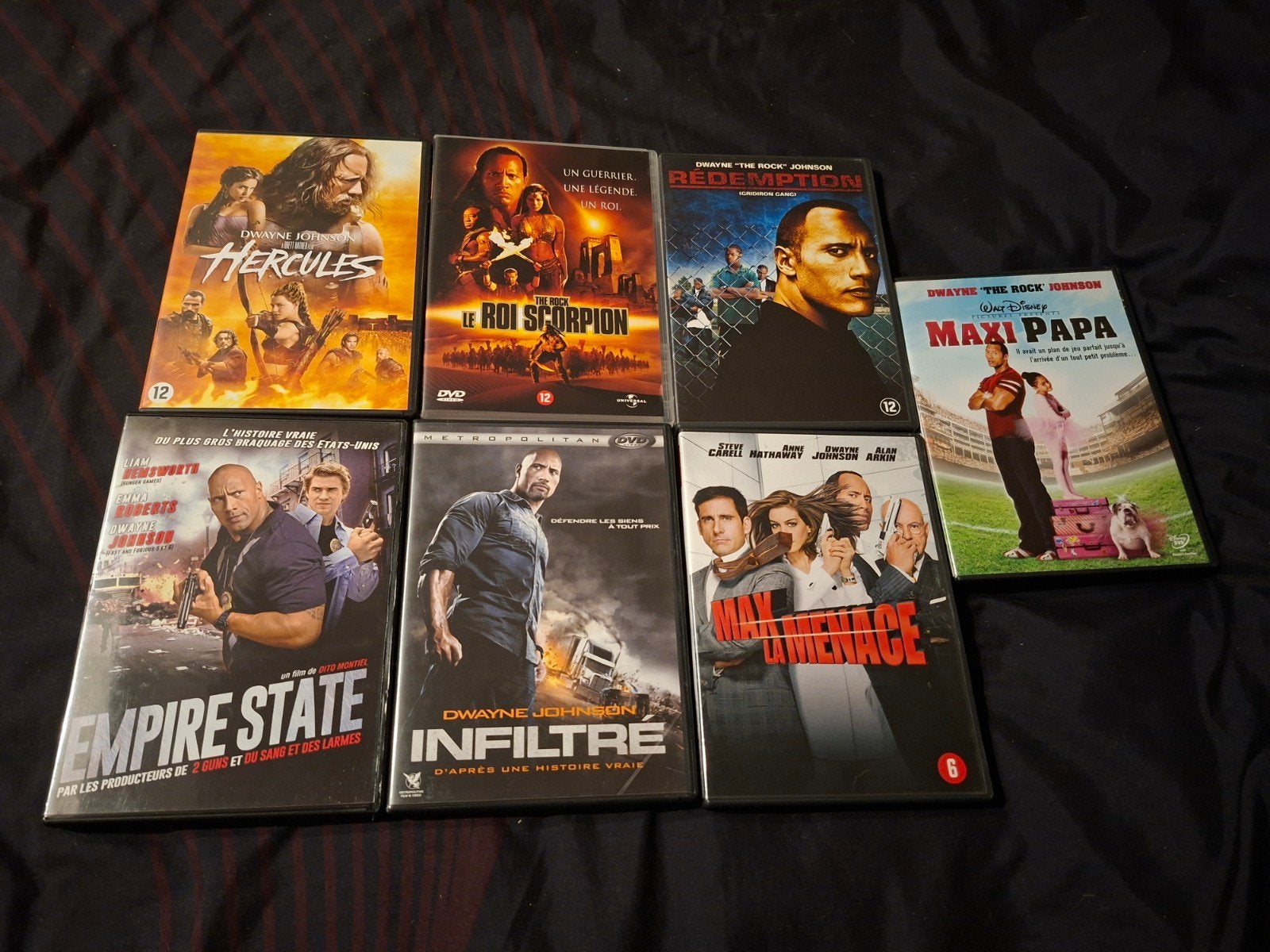 A vendre 7 dvd Dwayne Johnson, Action, Enlèvement ou Envoi, Comprend un boîtier, Anglais