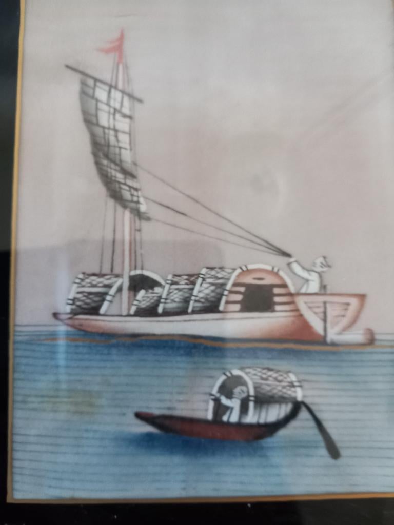 Chinese prent (1800 - 1840), Ophalen, Natuur, Zo goed als nieuw, Voor 1940