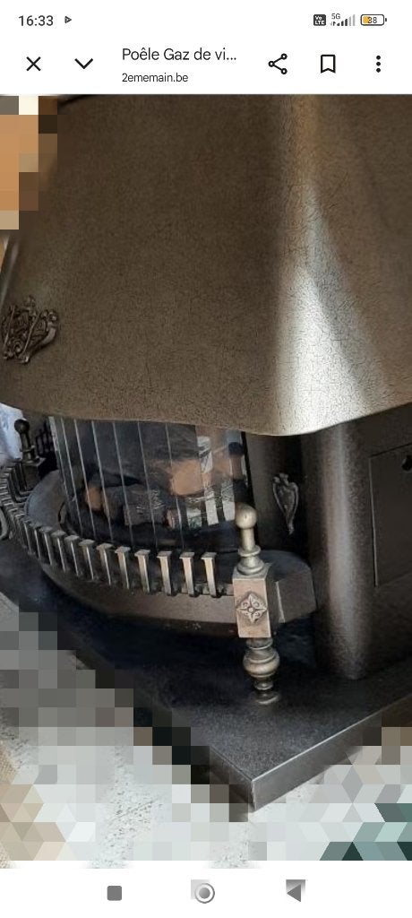 Poêle gaz, Enlèvement, Utilisé, Gaz