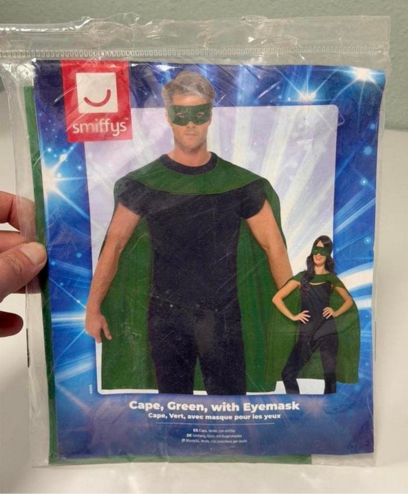 Superhelden Cape Groen Oogmasker Volwassenen Nieuw carnaval, Ophalen of Verzenden, Nieuw, Kleding