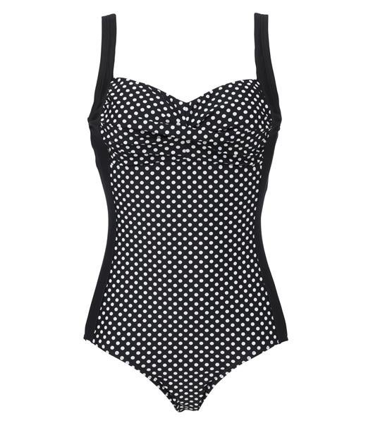 Te koop: Nieuw. Mooie zwart/wit gebold badpak, Kleding | Dames, Badmode en Zwemkleding, Ophalen, Nieuw, Zwart, Badpak