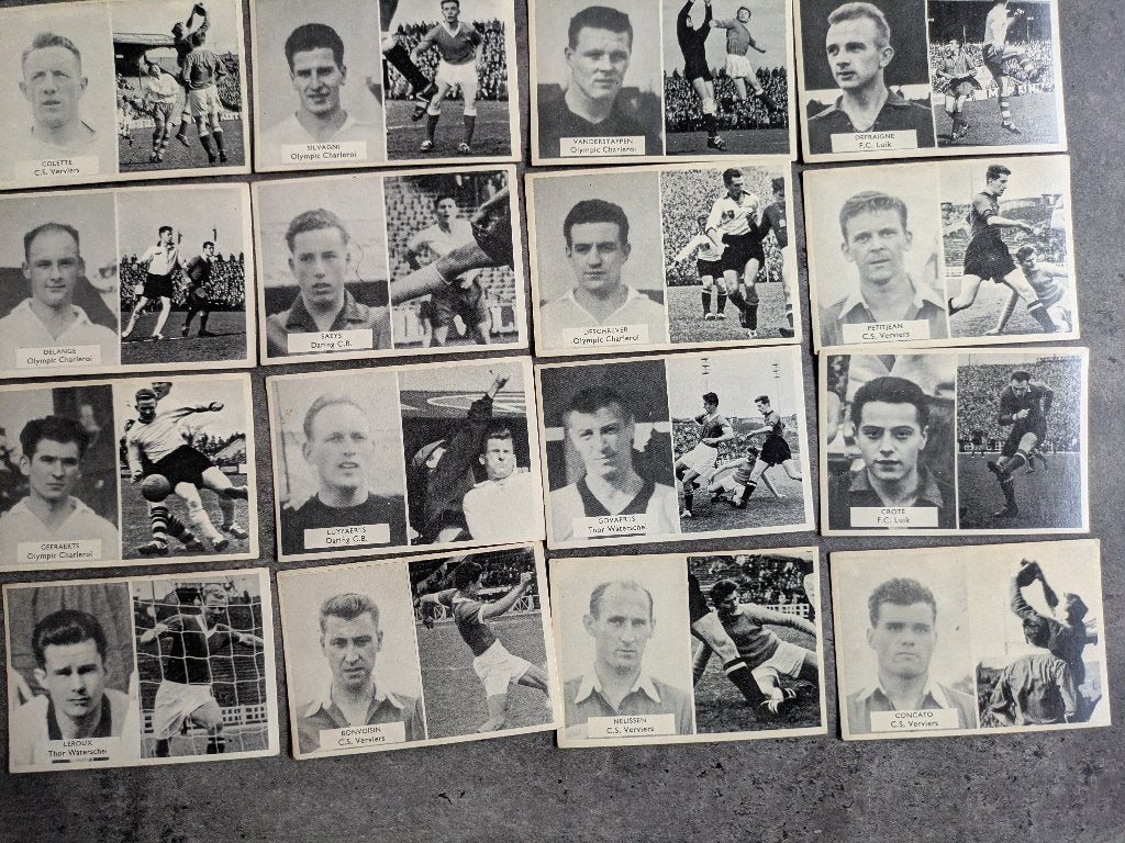 Voetbal kaarten MAPLE LEAF 1950s zeer zeldzaam 16 X, Hobby & Loisirs créatifs, Autocollants & Images, Envoi