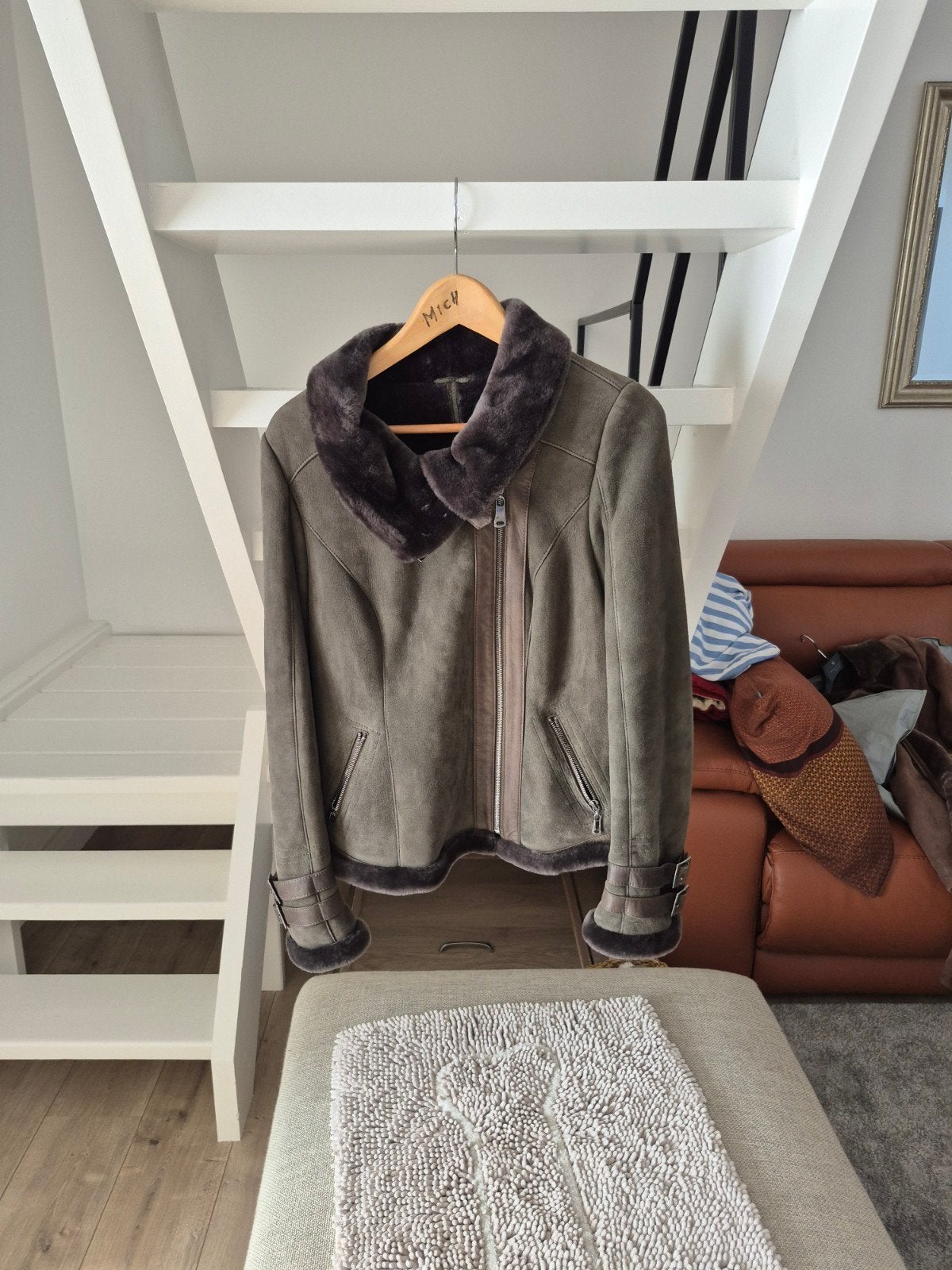 perse jas caressina, Ophalen, Caressina, Bruin, Maat 42/44 (L)