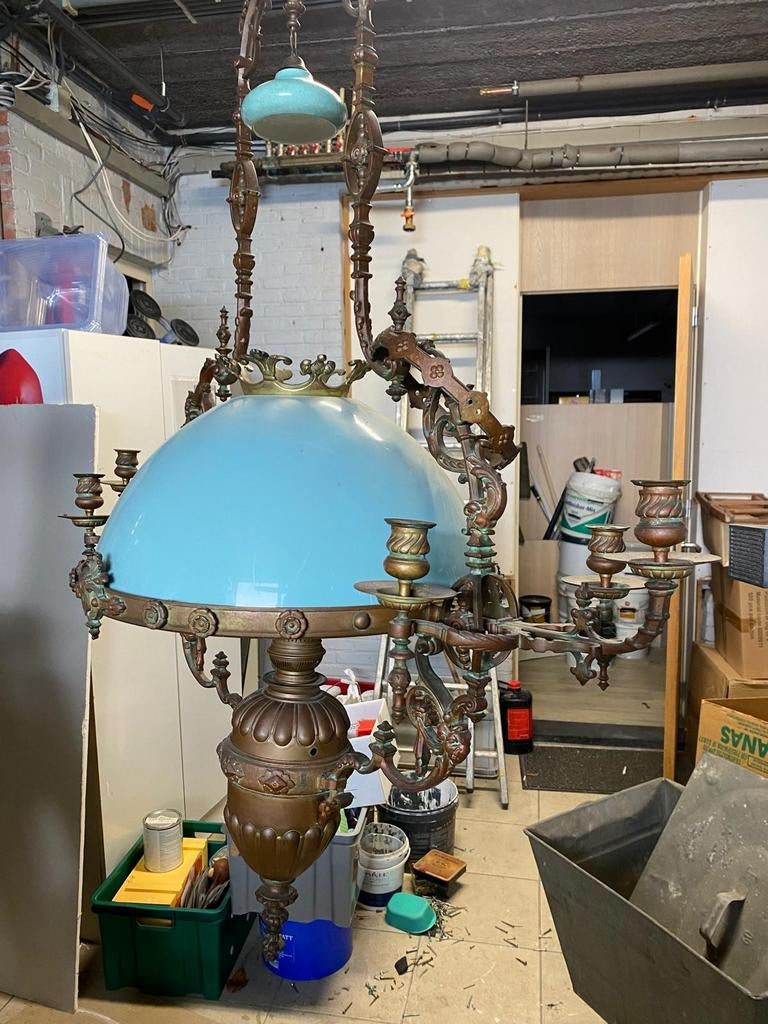 Antieke verlichting helemaal in orde werkt met lamp olie, Antiek en Kunst, Ophalen