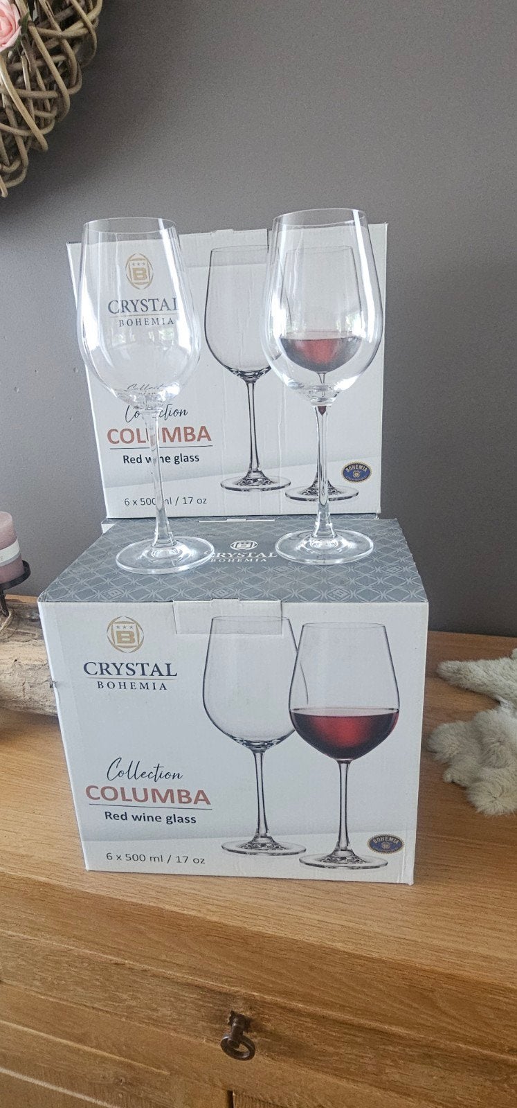 crystal bohemia wijn glazen, Enlèvement, Neuf, Autres types