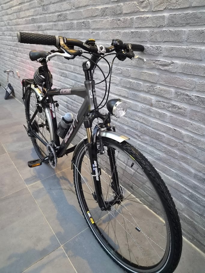 Citybike Scott herenfiets M, Gebruikt, Velgrem, Versnellingen, 53 tot 57 cm