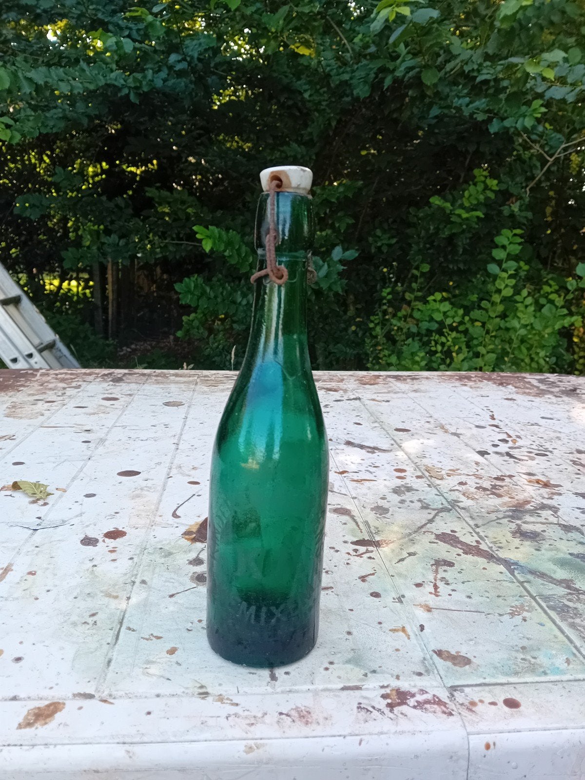 Oude vintage bierfles Kinderen Mertens Hemiksem, Verzamelen, Biermerken, Ophalen of Verzenden