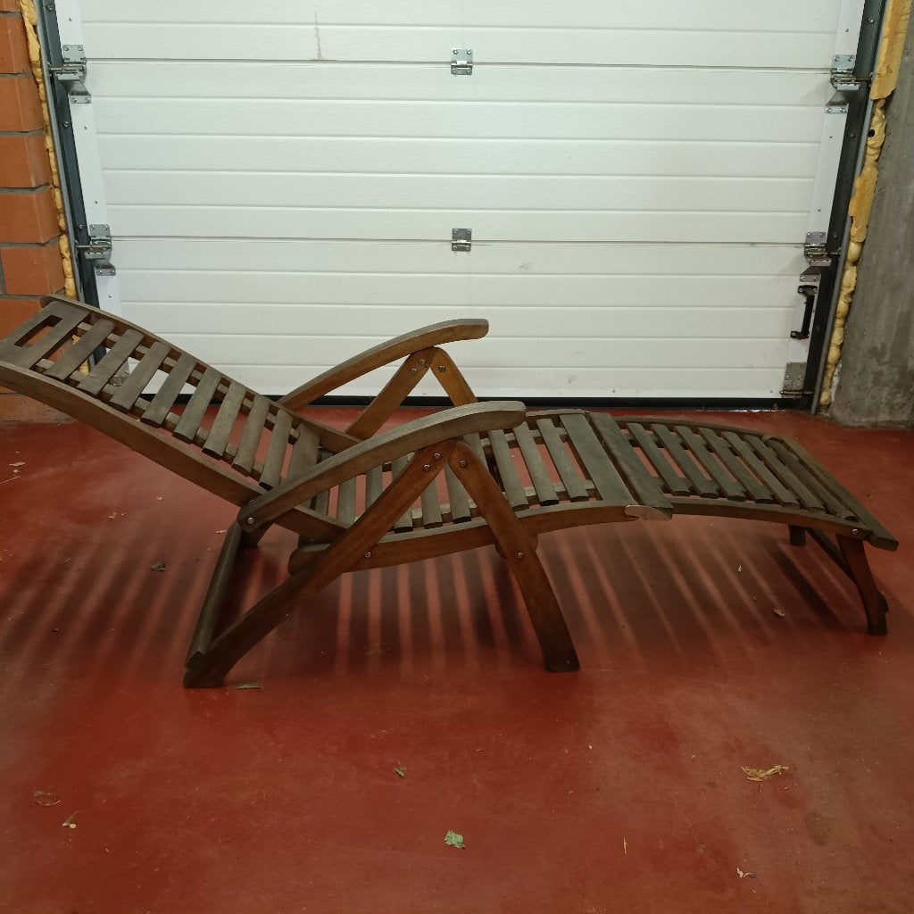 ligzetel terras, Tuin en Terras, Ophalen, Zo goed als nieuw, Hout
