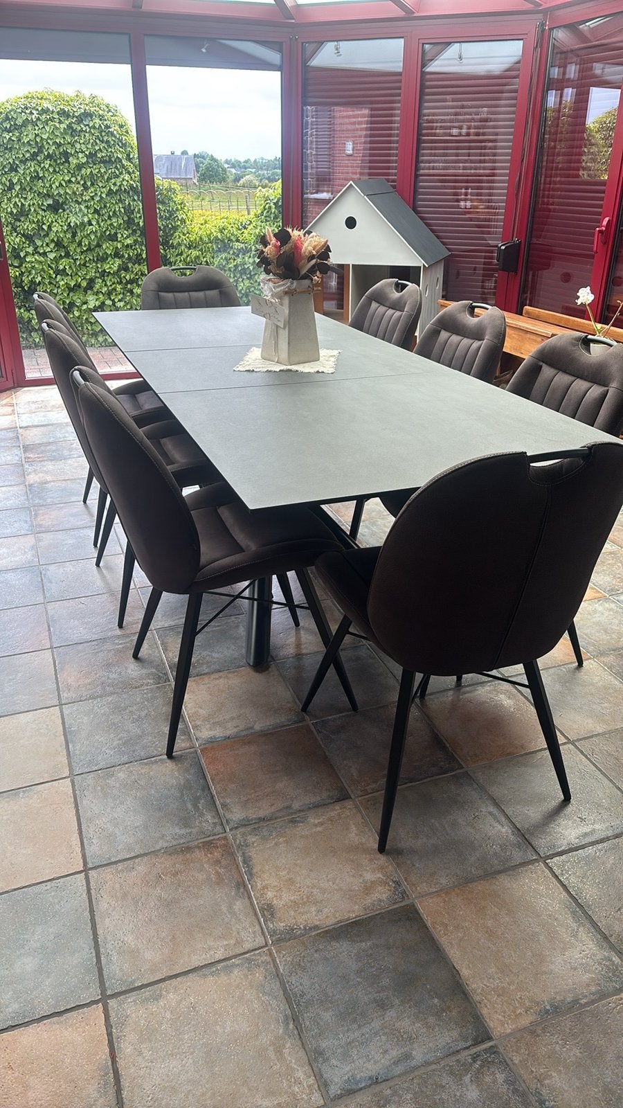 Table en céramique 1200€, Maison & Meubles, Enlèvement, Comme neuf, Rectangulaire, Comtemporain