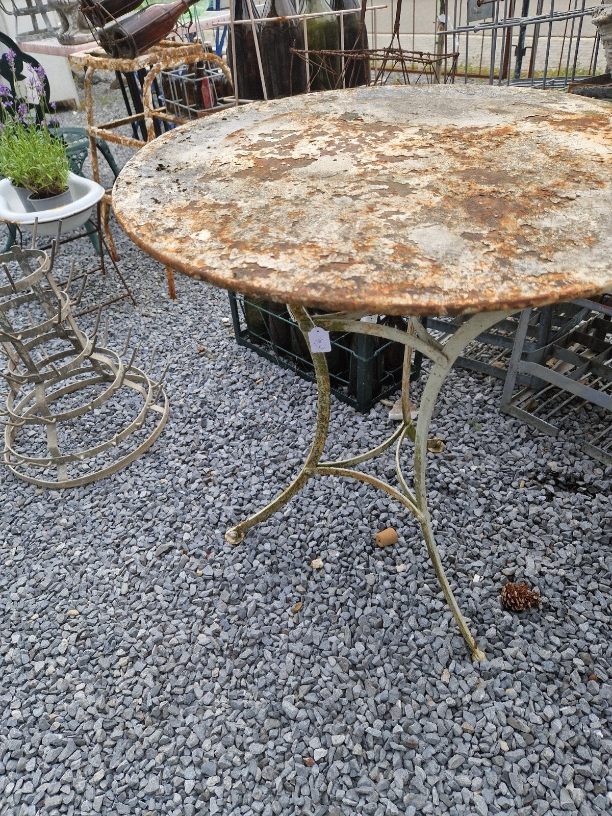 Frans ijzeren tafel 60cm dm/72cm €65, Ophalen