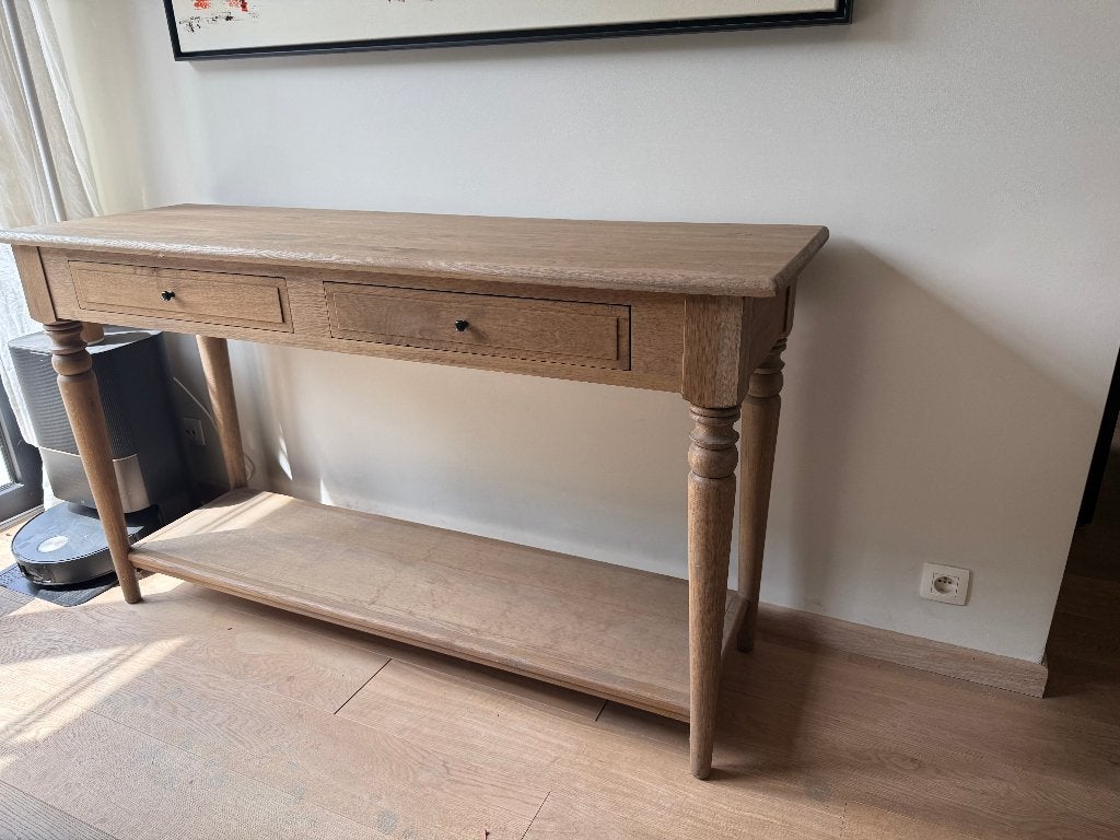 side table, Huis en Inrichting, Tafels | Sidetables, Ophalen, Gebruikt, Eikenhout, Landelijk