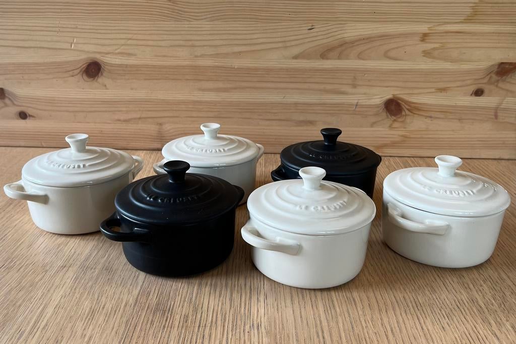 Le Creuset mini cocottes, Huis en Inrichting, Ophalen of Verzenden, Zo goed als nieuw, Overige typen