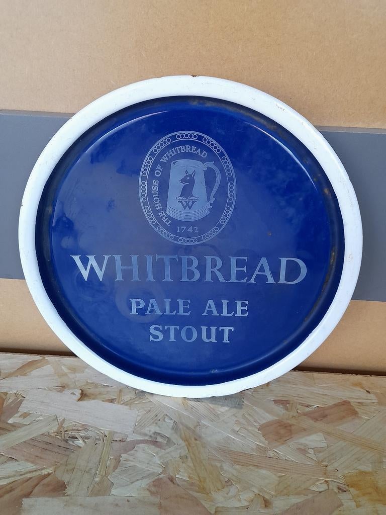 Emaille dienblad whitbread pale stout, Verzamelen, Ophalen of Verzenden