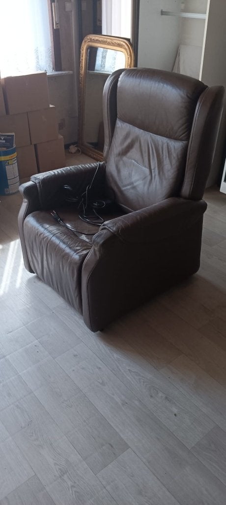 SIÈGE EN CUIR RELAX, Maison & Meubles, Moins de 75 cm, Moins de 150 cm, Une personne, Enlèvement