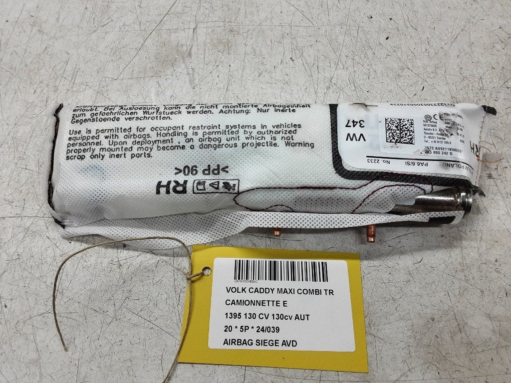 AIRBAG SIÈGE AVANT DROIT Caddy Combi IV (2K5880242D), Volkswagen, Volkswagen AG, Utilisé, Kundenbetreuung@volkswagen.de