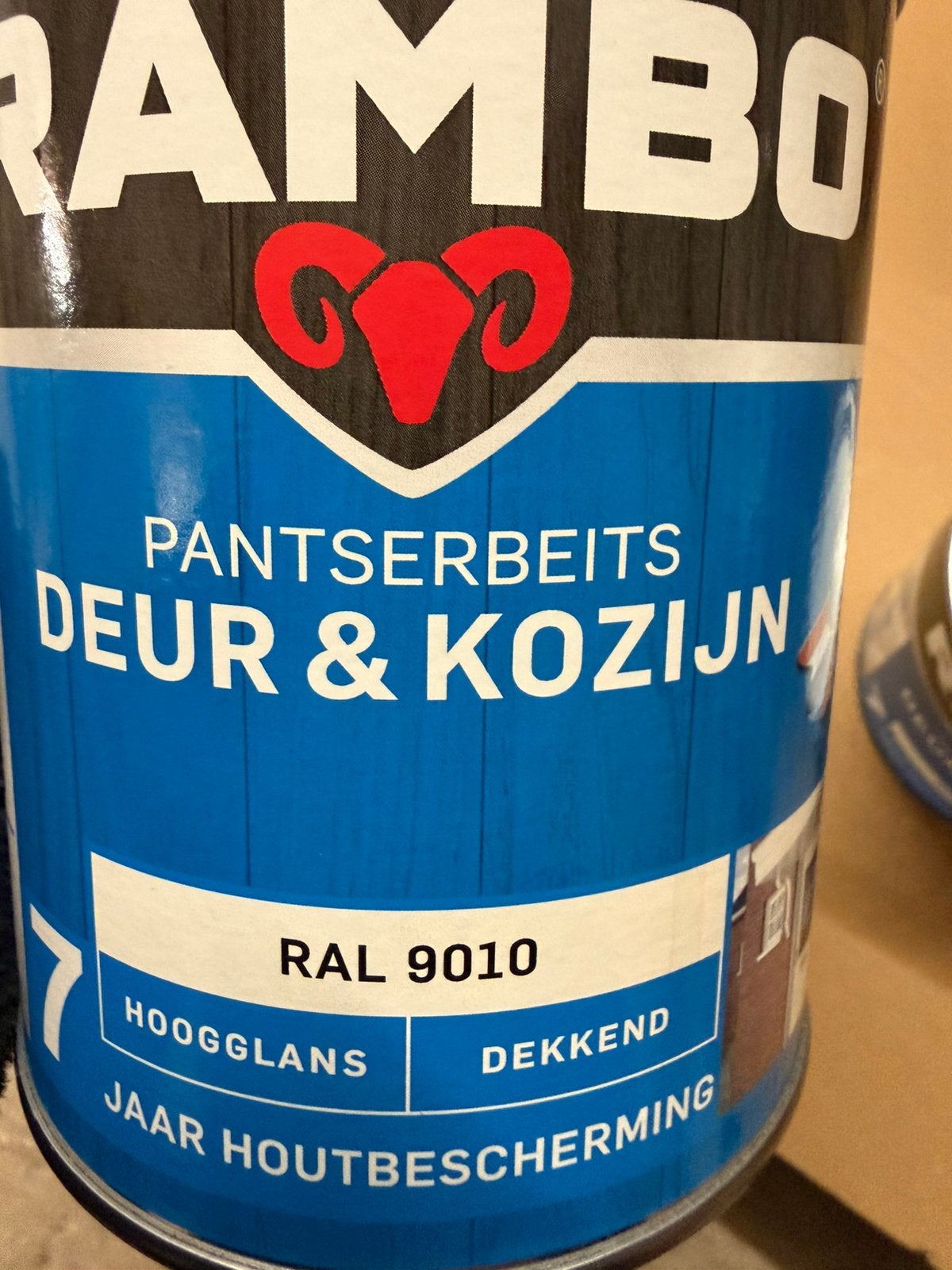Rambo pantserbeits ral 9010, zuiver wit 0,75liter, Ophalen of Verzenden, Nieuw