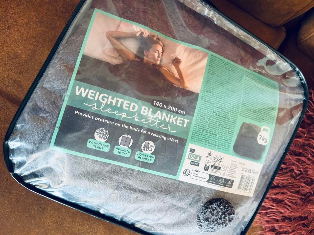 Verzwaringsdeken 7kg NIEUW, Ophalen, Eenpersoons, Nieuw, Deken of Dekbed