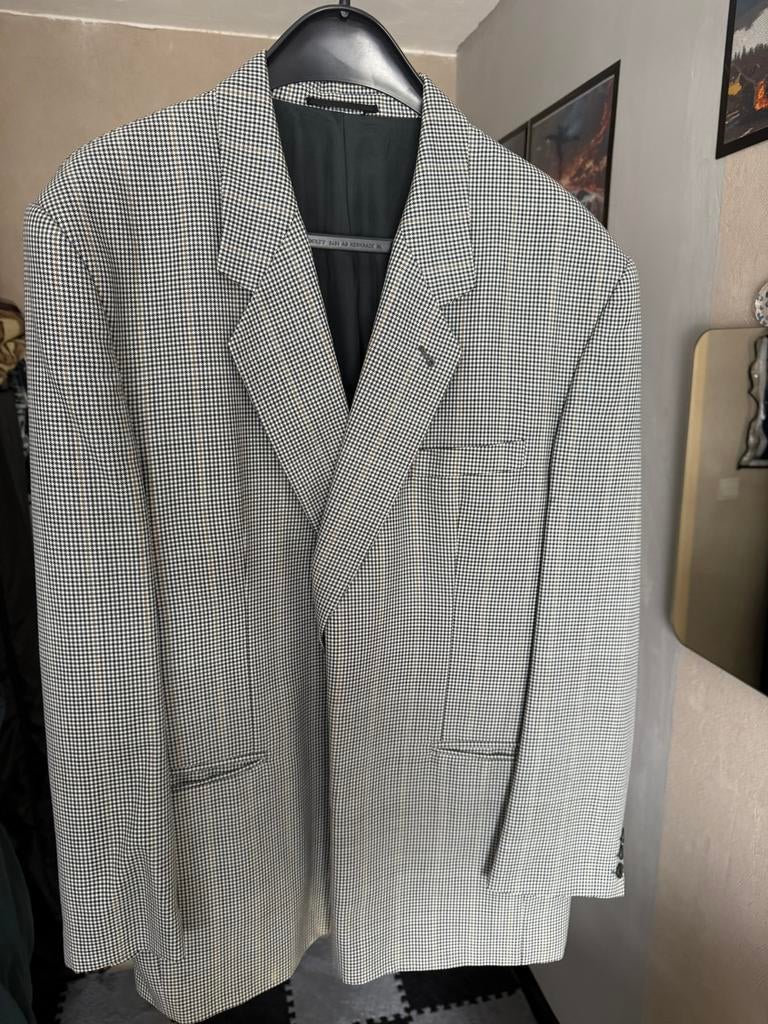 Zwart witte herenblazer, Kleding | Heren, Ophalen, Zo goed als nieuw, Maat 56/58 (XL)
