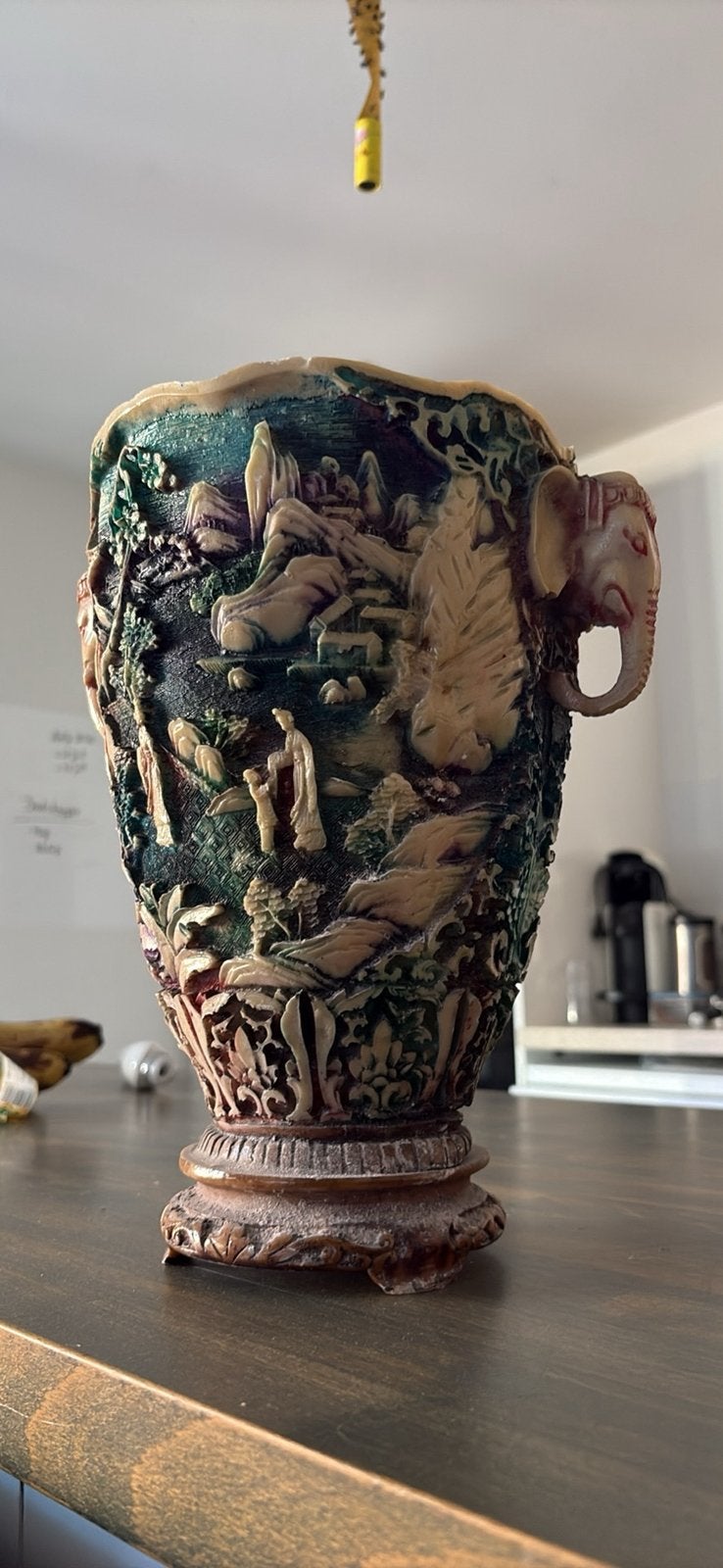 vintage Chinese decoratieve vaas in Chinoiserie-stijl, Antiquités & Art, Antiquités | Vases, Enlèvement