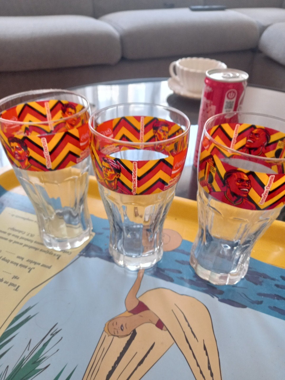 lot 3 verre coca cola diable rouge, Collections