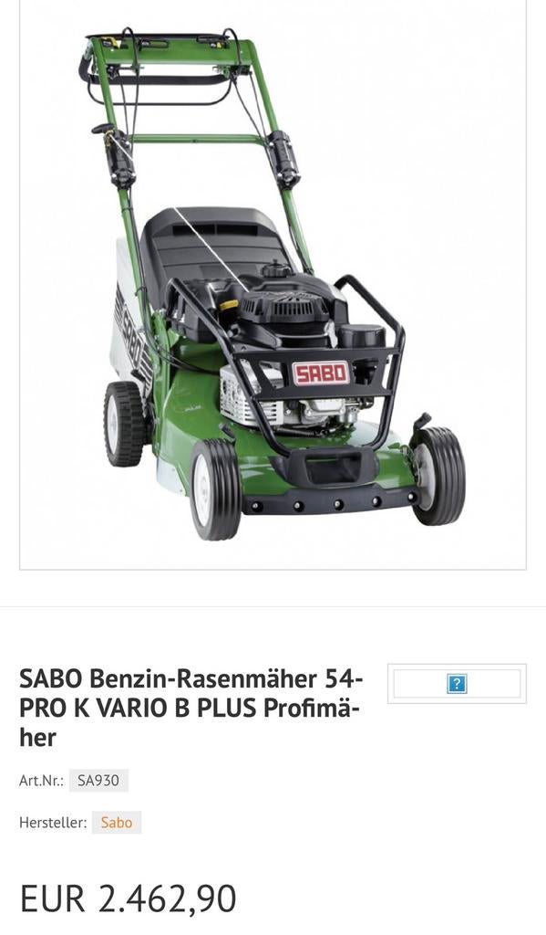 A saisir! ! ! ! Tondeuse Sabo professionnelle., Enlèvement, Comme neuf