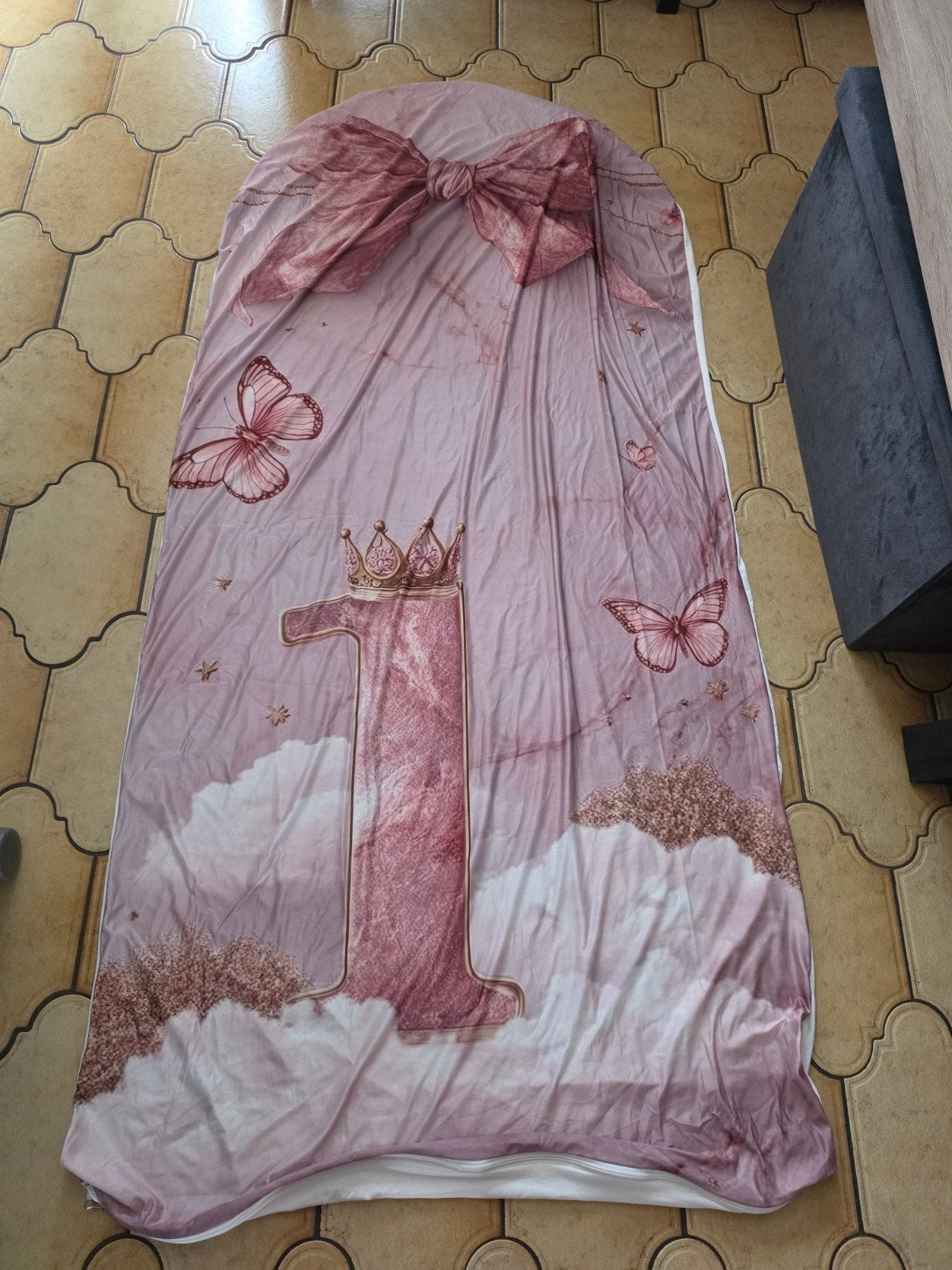 Housse Toile de fond 1 an fille 100x200CM, Caravanes & Camping, Enlèvement