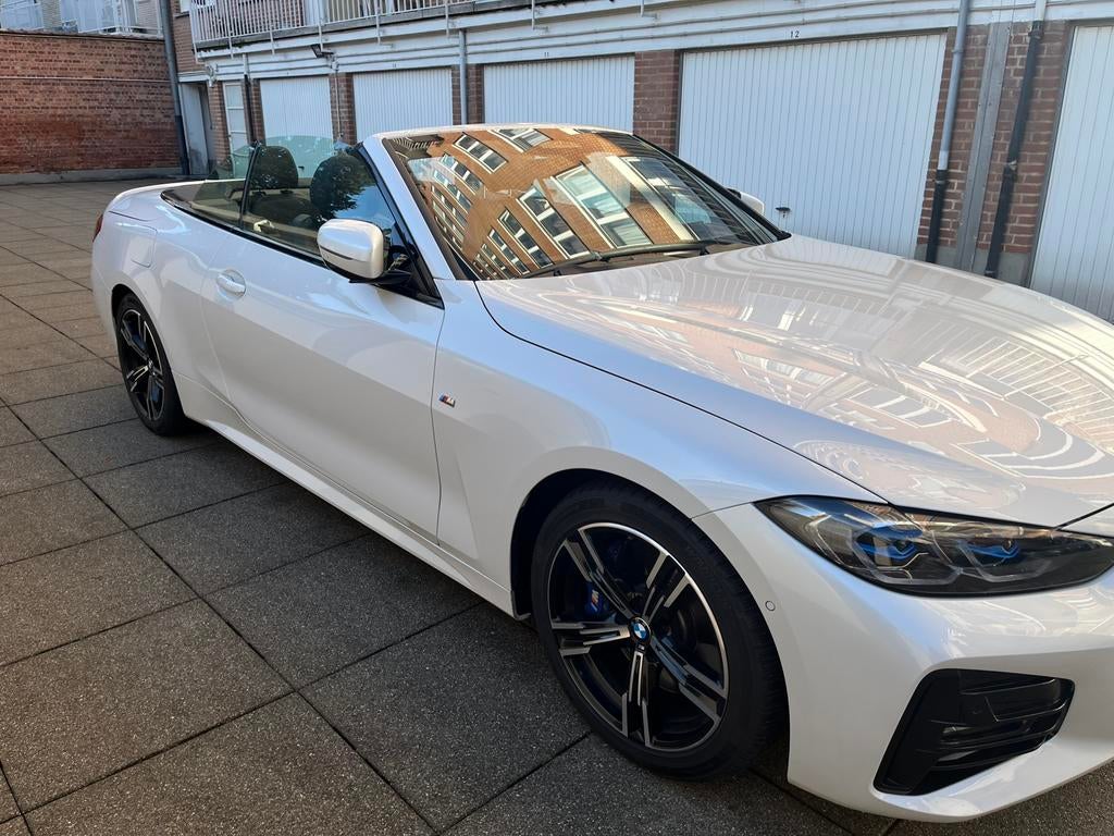 BMW 420I Cabriolet blanche, équipement M. garantie 06/2028, Autos, Cuir, Achat, Euro 6, Cabriolet