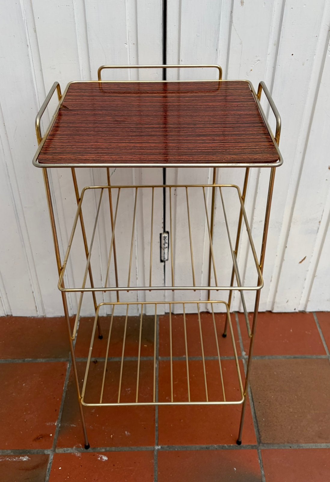 Porte-revues/table d’appoint vintage, Maison & Meubles, Enlèvement, Utilisé, Bois