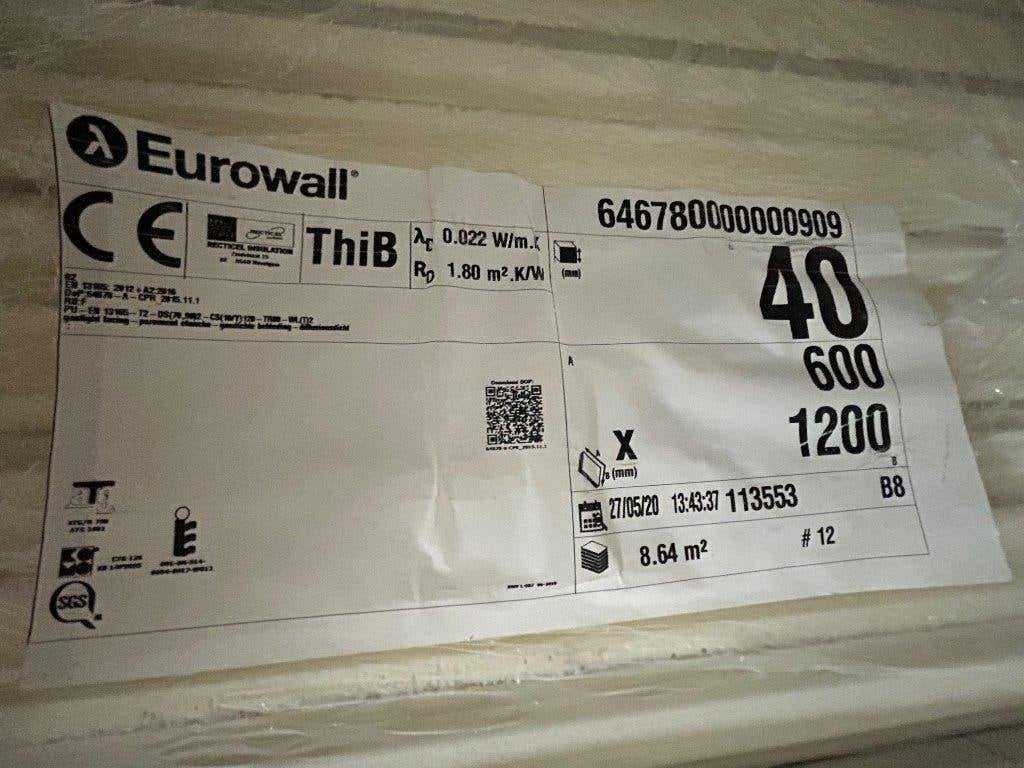 Recticel isolatie, Doe-het-zelf en Bouw, Isolatie en Afdichting, Nieuw, Hardschuim (Pir), Muurisolatie, Ophalen