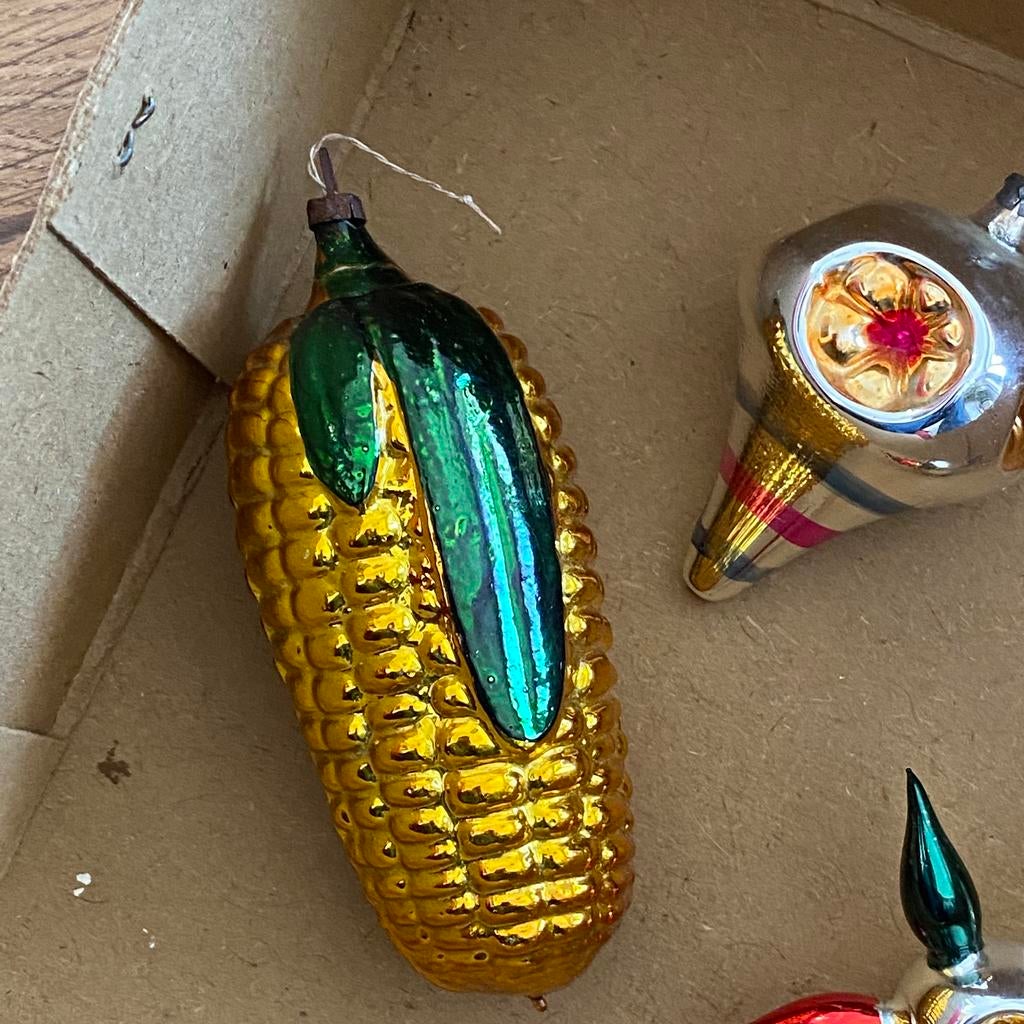 Antieke kerstballen, gemaakt van glas, Ophalen of Verzenden, Zo goed als nieuw