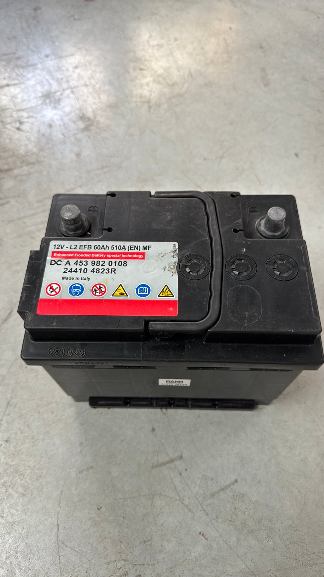 Batterie Fiamm 12V 60Ah 510A ***Santé 84%***, Autos : Pièces & Accessoires, Enlèvement, Utilisé