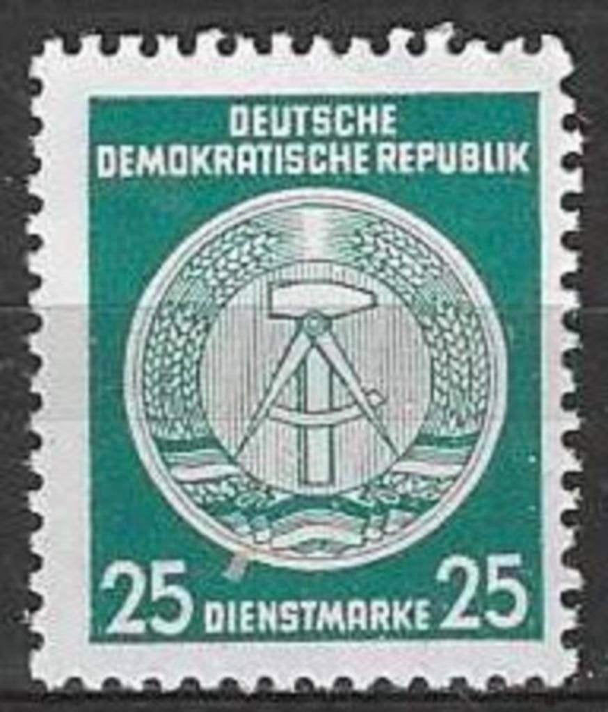 Allemagne DDR 1955 - Yvert 23SE - Service - Compass. (OU), Envoi, RDA, Non oblitéré