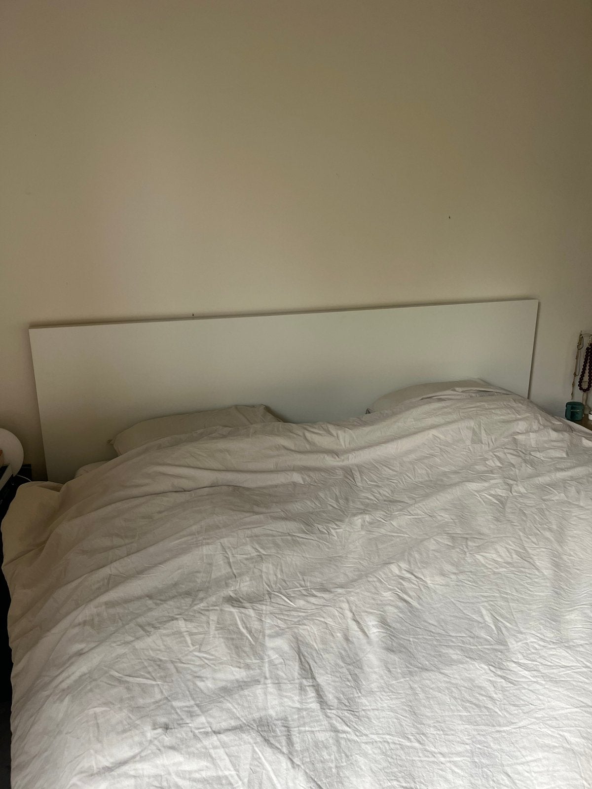 Lit blanc Ikea MALM (180x200), Enlèvement, Comme neuf, Blanc