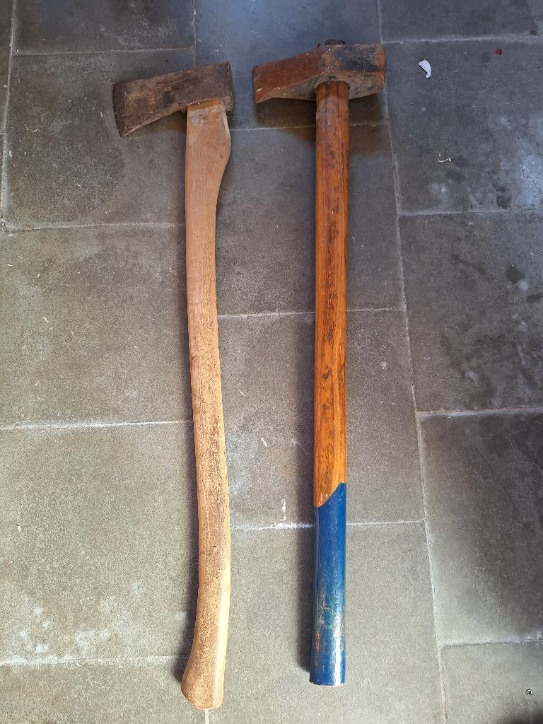 Bijl en kliefhamer, Tuin en Terras, Hand-tuingereedschap, Ophalen, Bijl