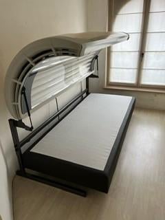 Zonnebank HAPRO (zonder boxspring), Ophalen, Zo goed als nieuw, Zonnebank enkelzijdig, 10 tot 15 lampen