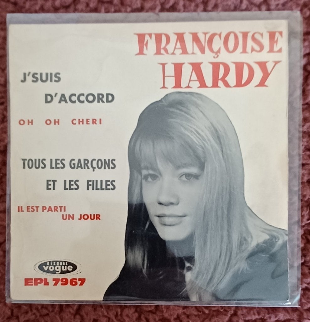 Vinylsingle(EP)// FRANCOISE HARDY// Je suis D'accord// 1962, EP, Enlèvement ou Envoi, EP