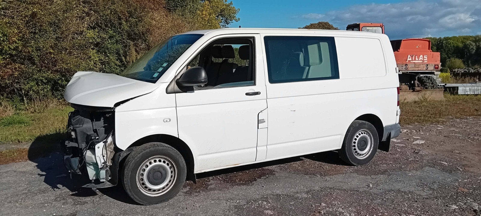 te koop volkswagen transporter T5 met dubbele cabine, Autos, Euro 5, Achat, Intérieur cuir, Diesel