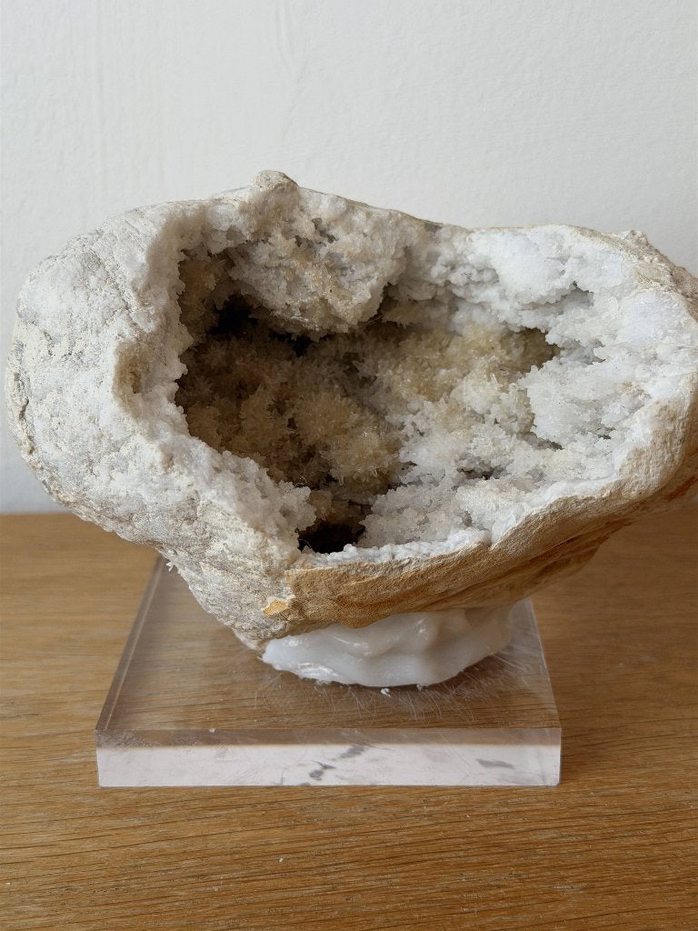 Grande Géode de Quartz Naturel d'Exception (1,57 kg), Enlèvement ou Envoi, Minéral